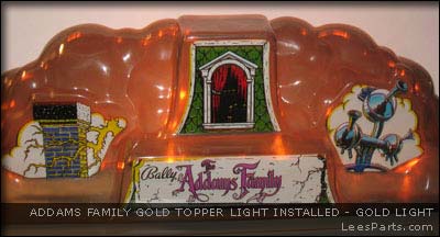 Gold Cloud Topper Light for Addams Family Pinball Machine